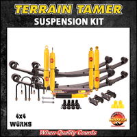 Suspension kit including leaf or coil springs, shock absorbers, bushes or bolts