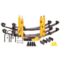 Suspension kit including leaf or coil springs, shock absorbers, bushes or bolts