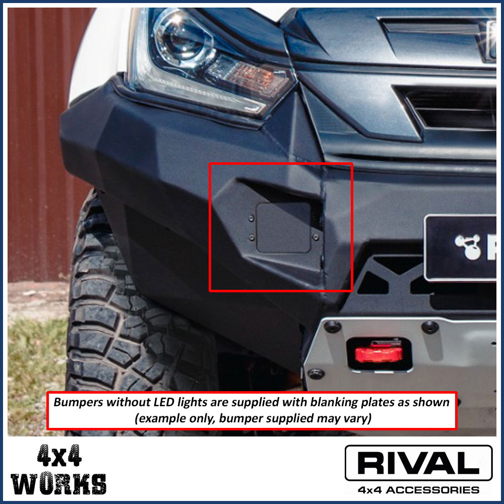 Aluminium protection bumper with cut-outs for lights