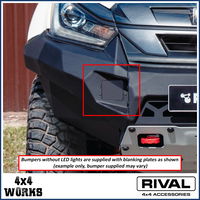 Aluminium protection bumper with cut-outs for lights