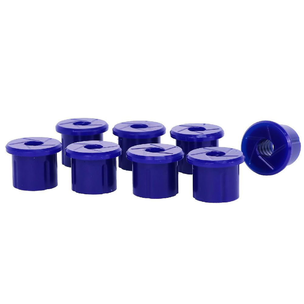 Blue poly polyurethane bushing replacement set for 4x4 vehicles