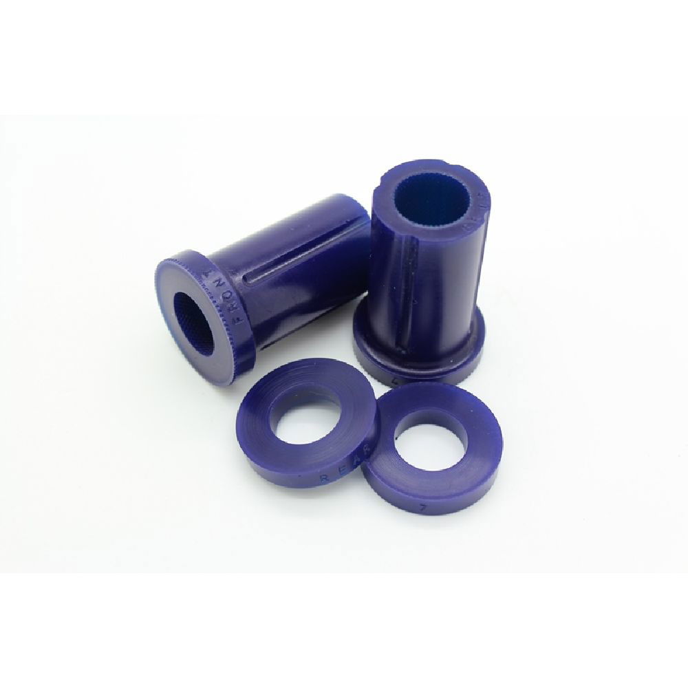 Blue poly polyurethane bushing replacement set for 4x4 vehicles