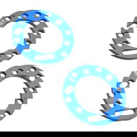 Aluminium alloy billet spacer, blue
