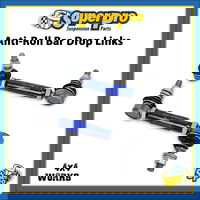 Anti roll bar lower drop links in alloy, blue