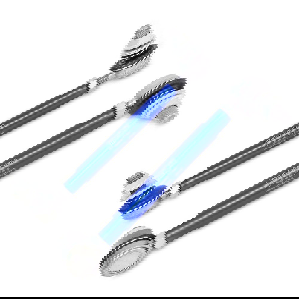 Anti roll bar lower drop links in alloy, blue