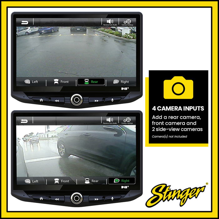 Replacement hi-fi infotainment system with DAB/DAB+ radio and 10 inch display