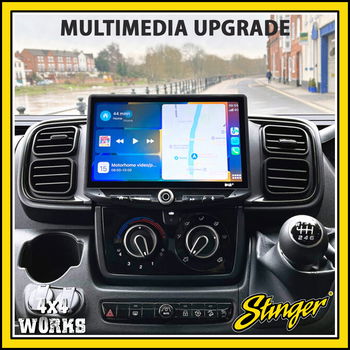 Replacement hi-fi infotainment system with DAB/DAB+ radio and 10 inch display