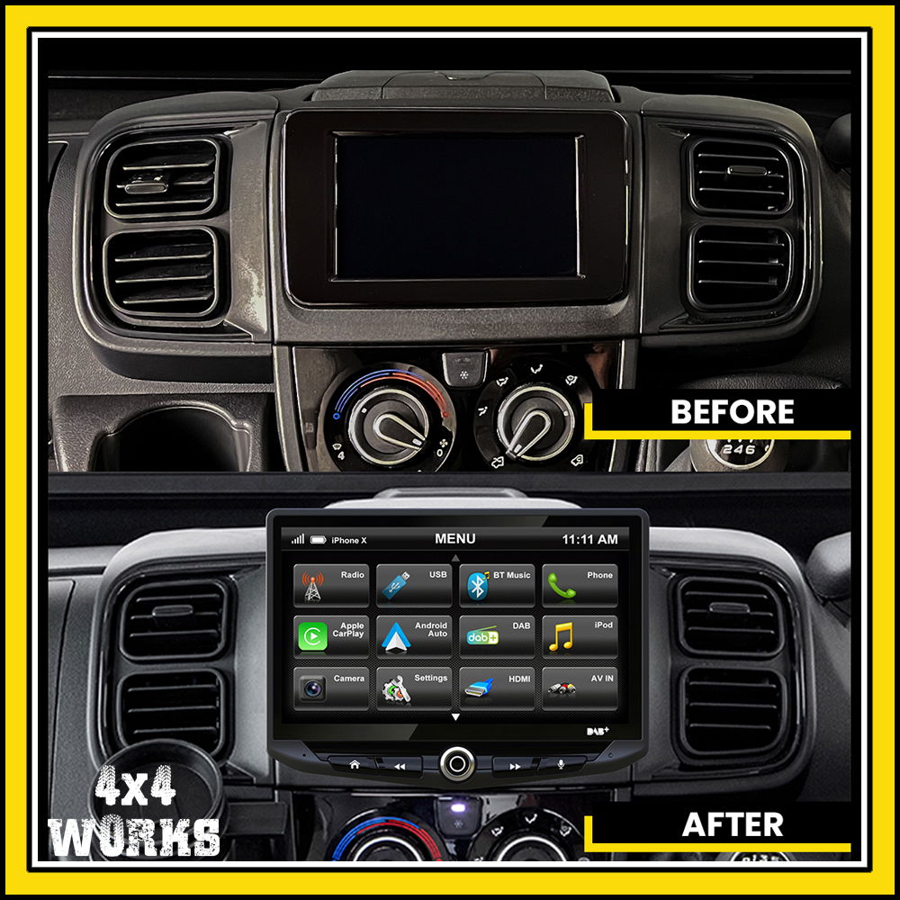 Replacement hi-fi infotainment system with DAB/DAB+ radio and 10 inch display