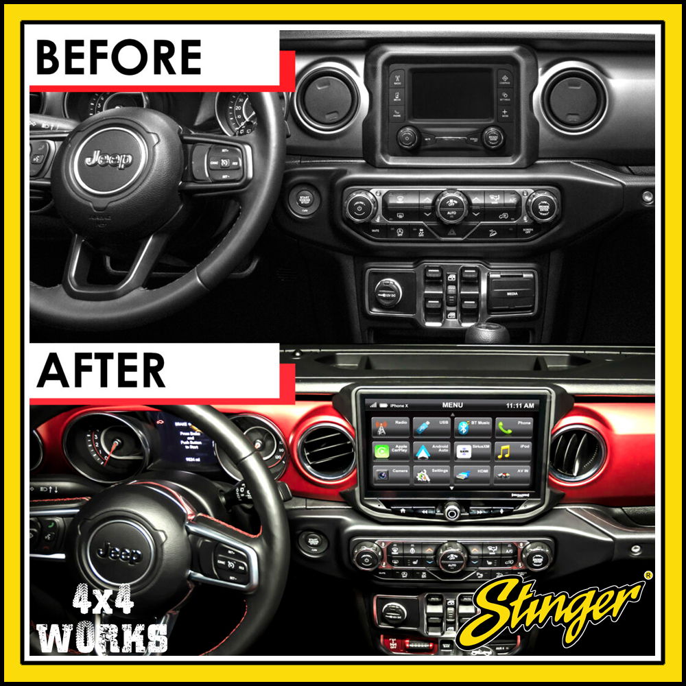 Replacement hi-fi infotainment system with DAB/DAB+ radio and 10 inch display