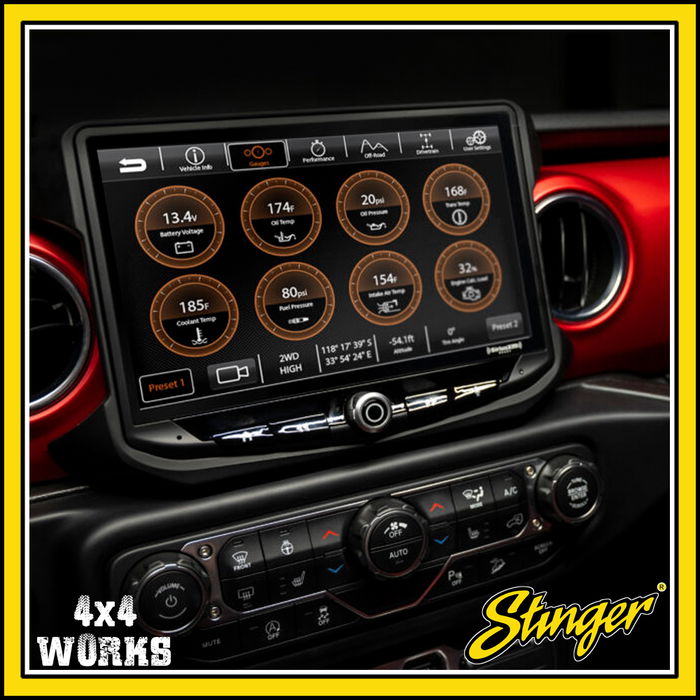 Replacement hi-fi infotainment system with DAB/DAB+ radio and 10 inch display