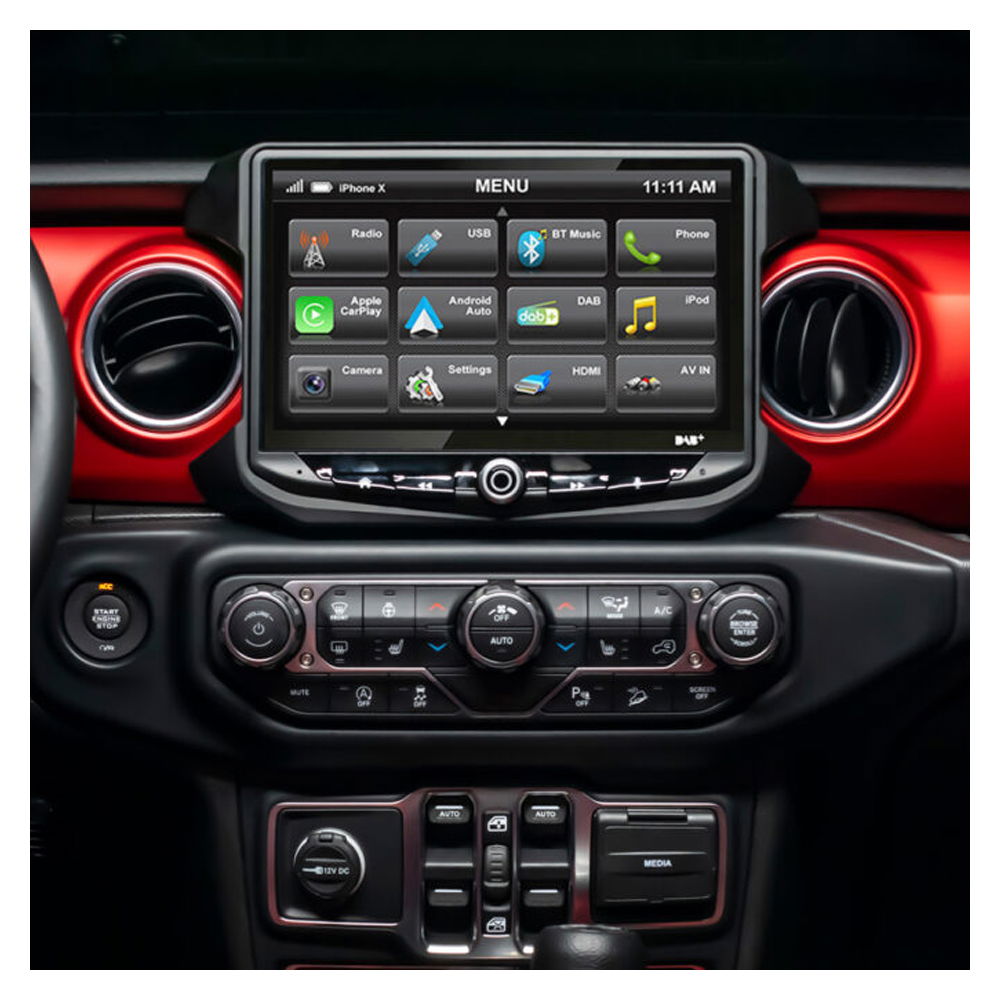 Replacement hi-fi infotainment system with DAB/DAB+ radio and 10 inch display
